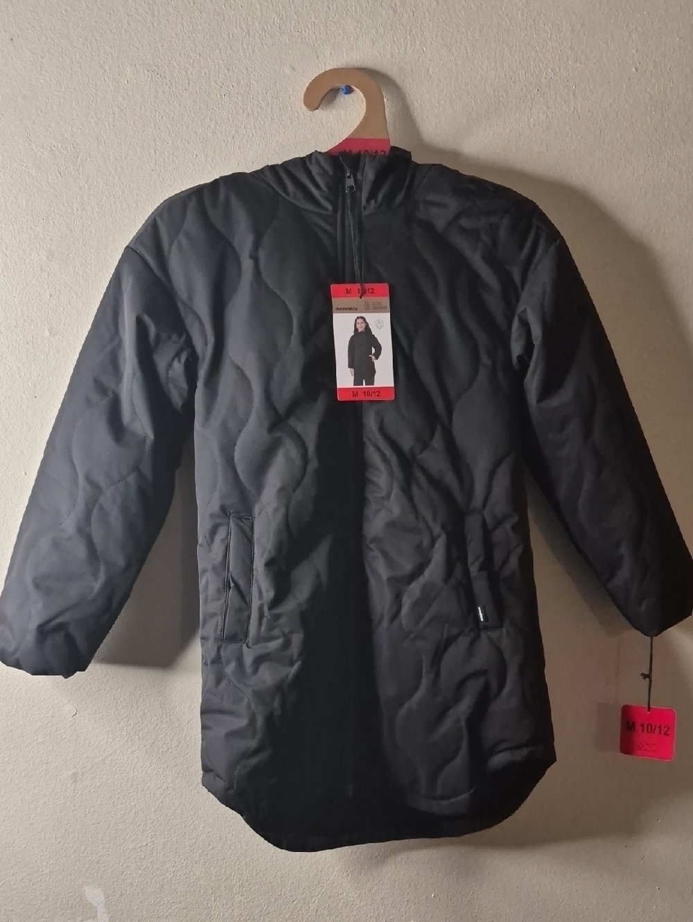 Mondetta Black Quilted Hooded Puffer Jacket